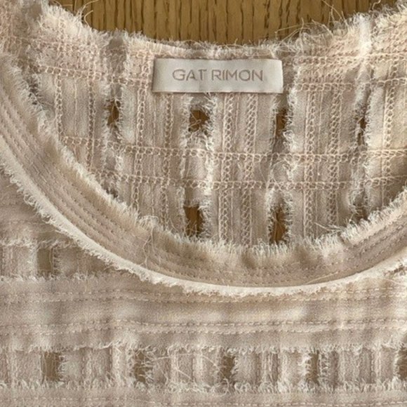 Unique SLEEVELESS SACK DRESS by GAT RIMON, XS Pale Pink/Coral, Mid-Thigh Length - Picture 11 of 16